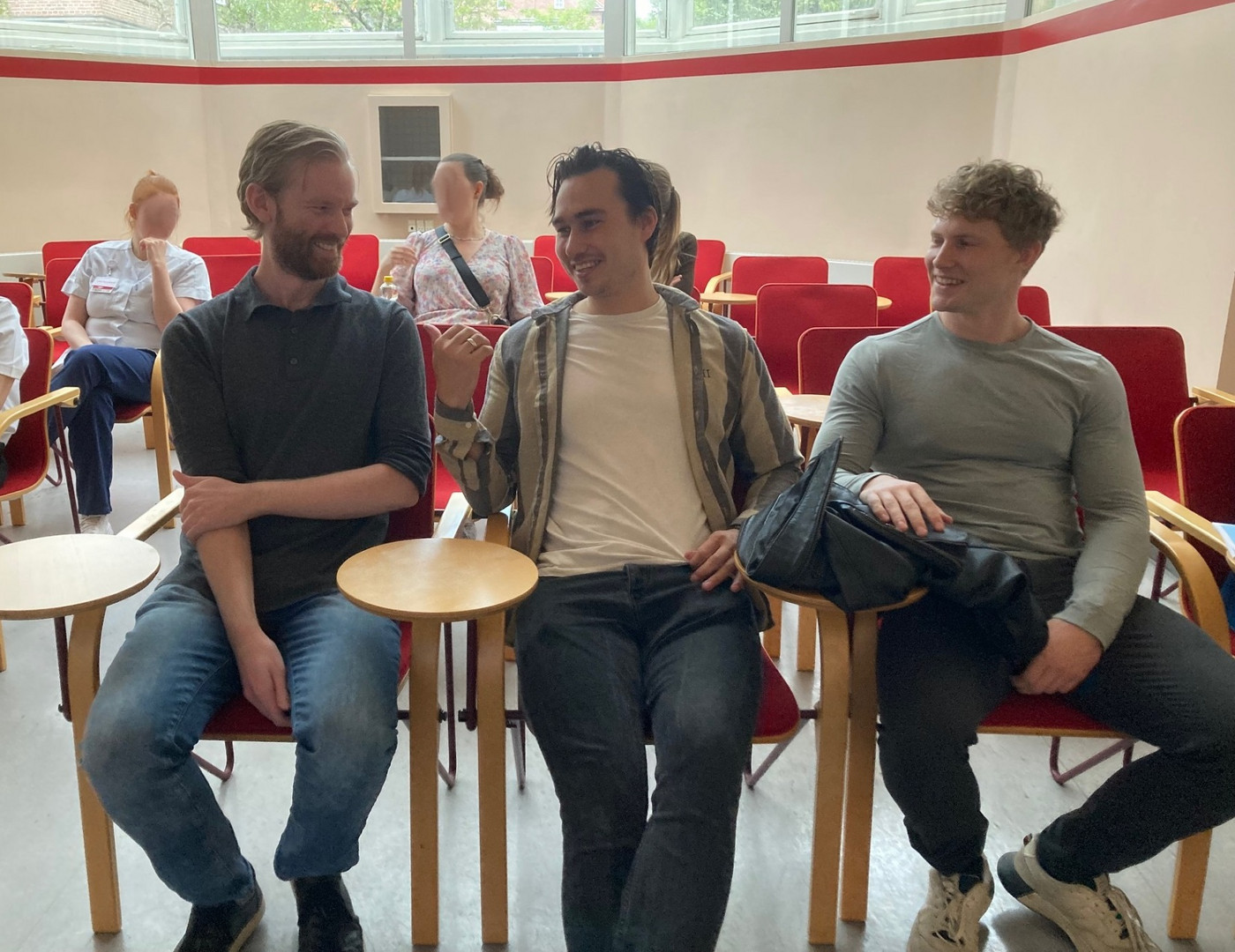 Ph.d.-studerende Johan Sieborg, Ph.d.-studerende Kevin Jacobsen og medicinstuderende Otto Dideriksen